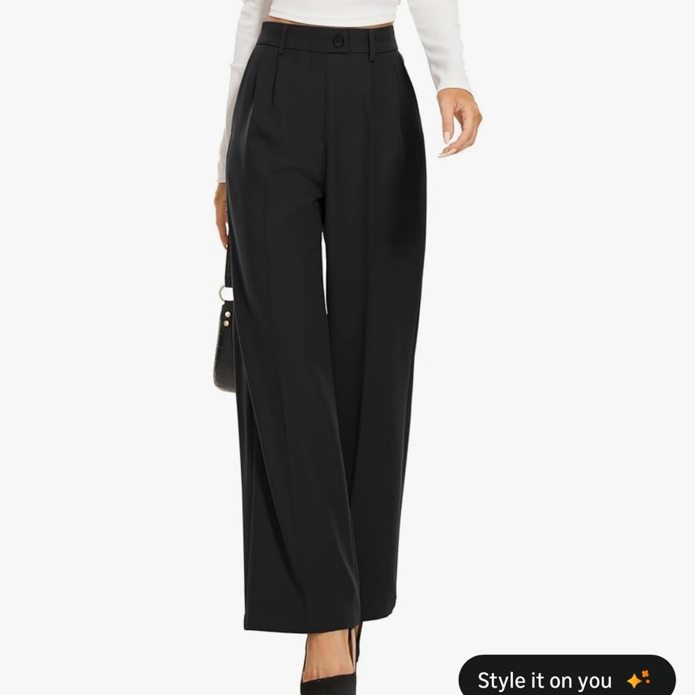 Elegant Black Women's Wide-Leg Pants
